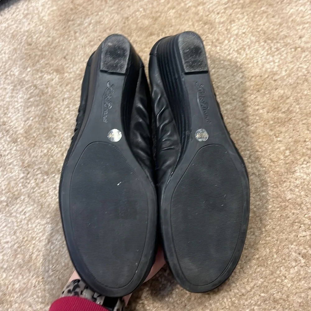 Lucky Brand Black Leather Wedges 9